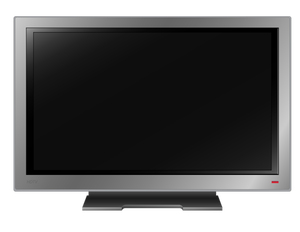 High definition TV set vector image