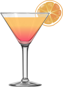 Tequila sunrise cocktail vektor image