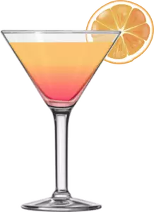Tequila sunrise cocktail vector image