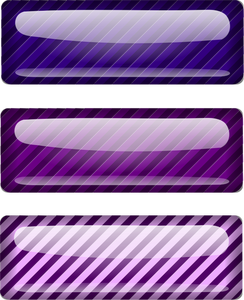 Drei abisolierten lila Rechtecke Vektorgrafiken