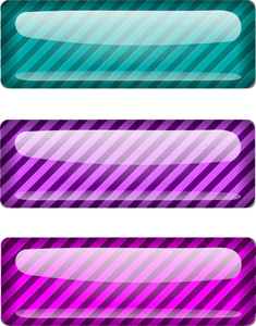 Kolme riisuttu sininen ja violetti suorakulmion vektori piirustus