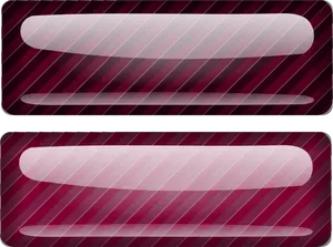 Two stripped crimson squares vector graphics