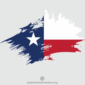 Texas Flagge Pinselstrich