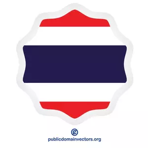 Thaimaa lippu tarra 2