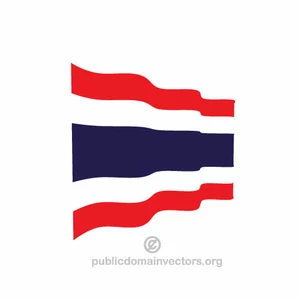 Waving vector flag of Thailand