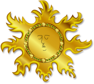 Hell golden Sun-Vektor-Bild
