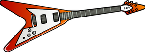 Vliegende V gitaar vector