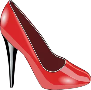 Imagini de vector roşu toc înalt pantofi