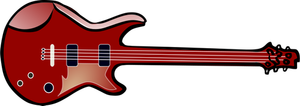 Bass-Gitarre mit vier Saiten-Vektor-Bild