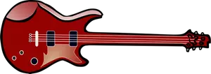 Guitarra baixo com quatro cordas vector imagem