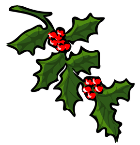 Holly strom pro vánoční vektor