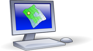 Vector graphics of mapping client computer
