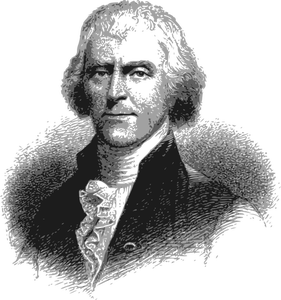 Ilustración de vector de retrato de Thomas Jefferson