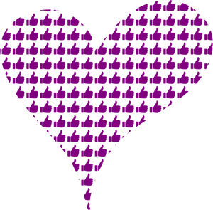 Purple heart med tummen upp