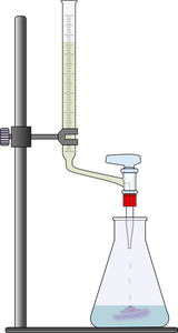 Miniaturi de oxigen procesului de titrare cu un pahar de laborator