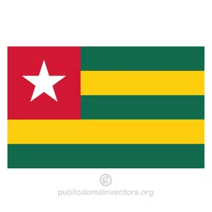 Vektor flagga Togo