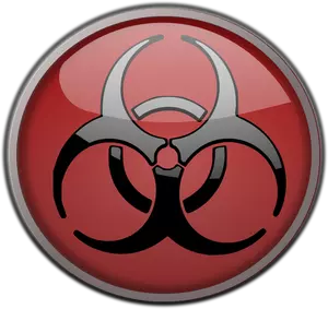 Vektor grafis Biohazard terukir simbol