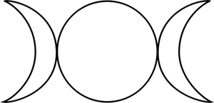 Wiccan symboli viiva kuva vektori grafiikka