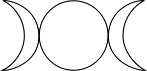 Wiccan symboli viiva kuva vektori grafiikka
