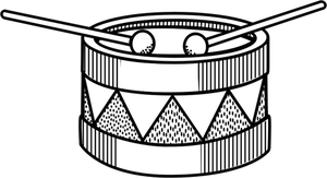 Immagine di vettore di semplice tamburo