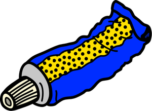 Tub de galben şi albastru linie de arta vector imagine
