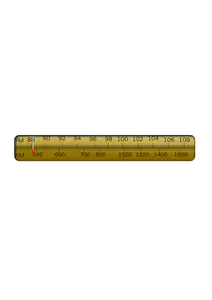 AM-FM tuner scale vector image