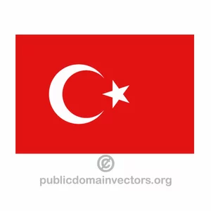 Turkiska vektor flagga