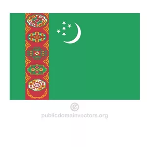Flagge Turkmenistans