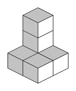 Cube tower vector image