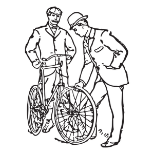 Twee mannen en een fiets