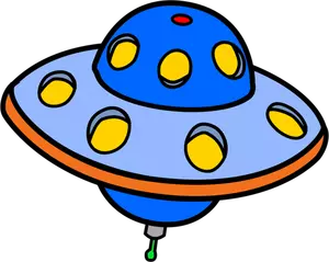 Colored UFO vector clip art