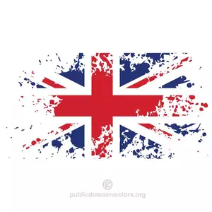 Odprysków farby flagi brytyjskiej