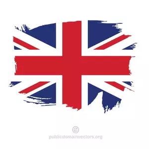 Britische Flagge gemalt auf weiße Fläche
