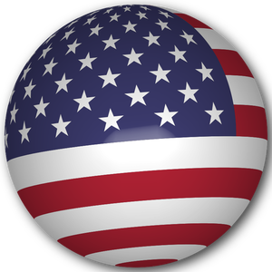 USA flag sphere
