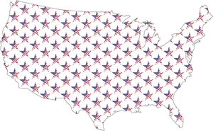 Mapa geograficzna w Stany Zjednoczone Ameryki