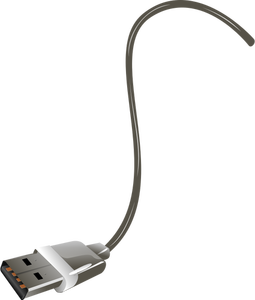 Ilustrasi vektor akhir kabel USB