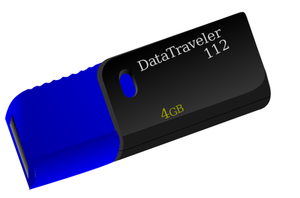 Vector graphics of retractable DataTraveler 112 memory stick
