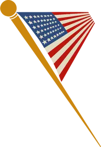 Bandeira dos EUA no pino