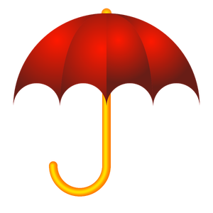Rött paraply vektorbild