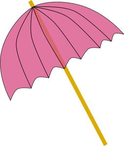 Ilustracja wektorowa różowy parasol latem