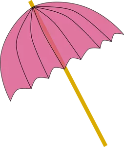 Vara roz umbrela vector illustration