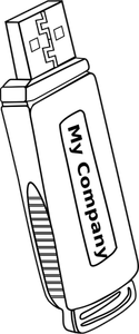 Immagine vettoriale di tasca USB pen drive