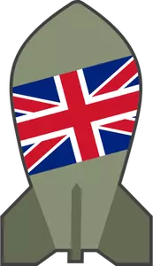 Image clipart vectoriel d'hypothétique bombe nucléaire britannique