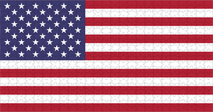 Amerikanische Flagge puzzle