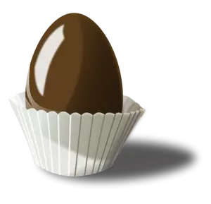 Ilustrasi vektor telur cokelat