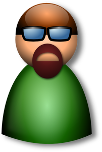 3D bril avatar vectorillustratie