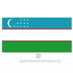 Usbekistan vektor flagg