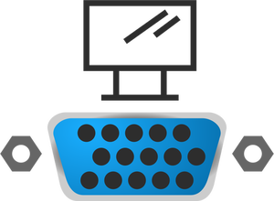 VGA Puerto icono vector de la imagen