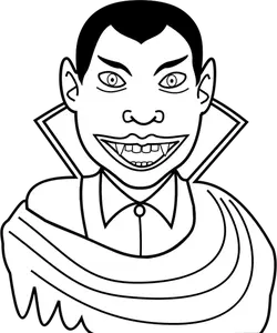 Clipart vectoriels de souriant guy vampire