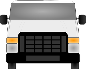 Illustrazione vettoriale della vista frontale del van